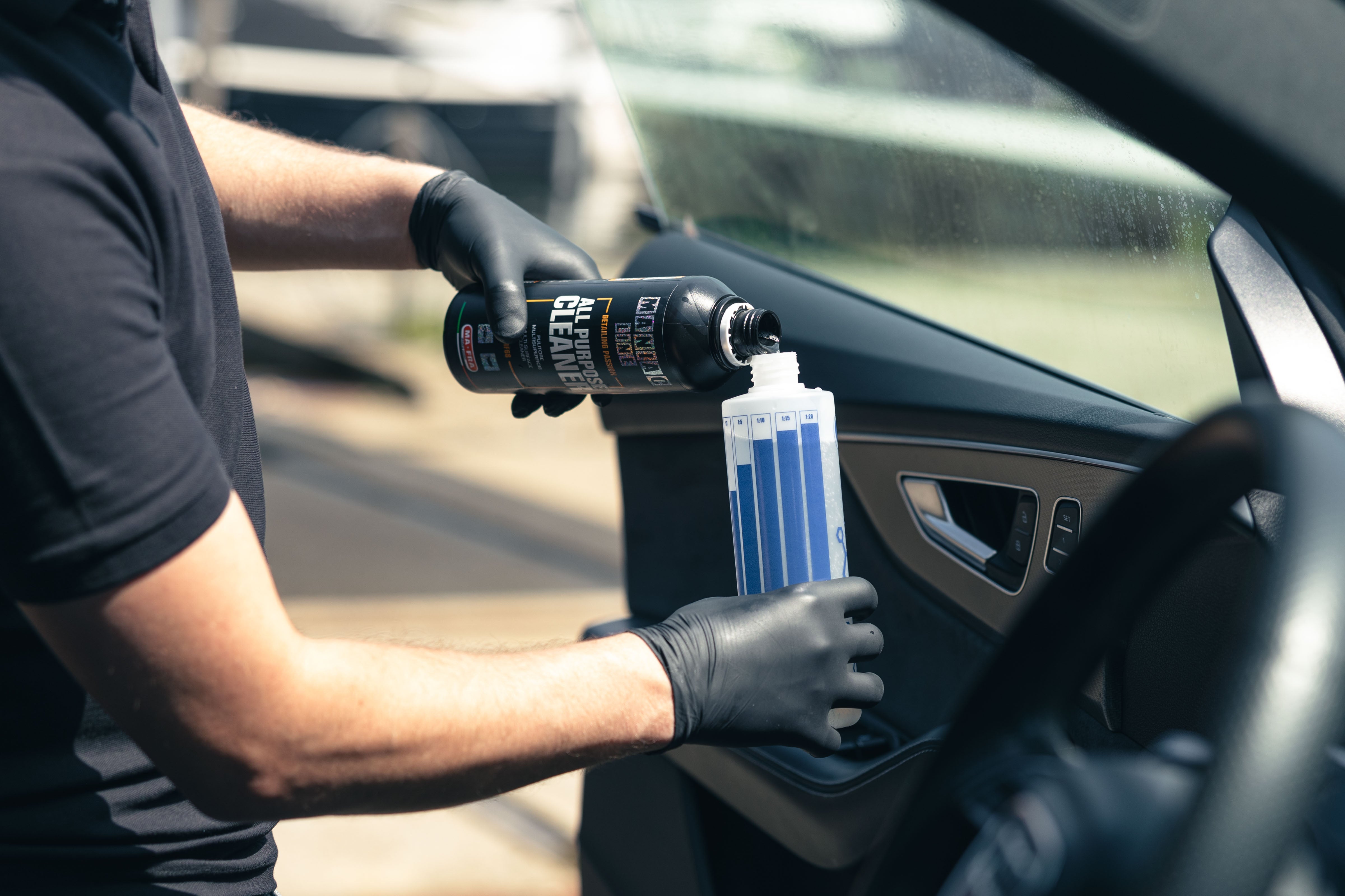 Meng en sprayflessen